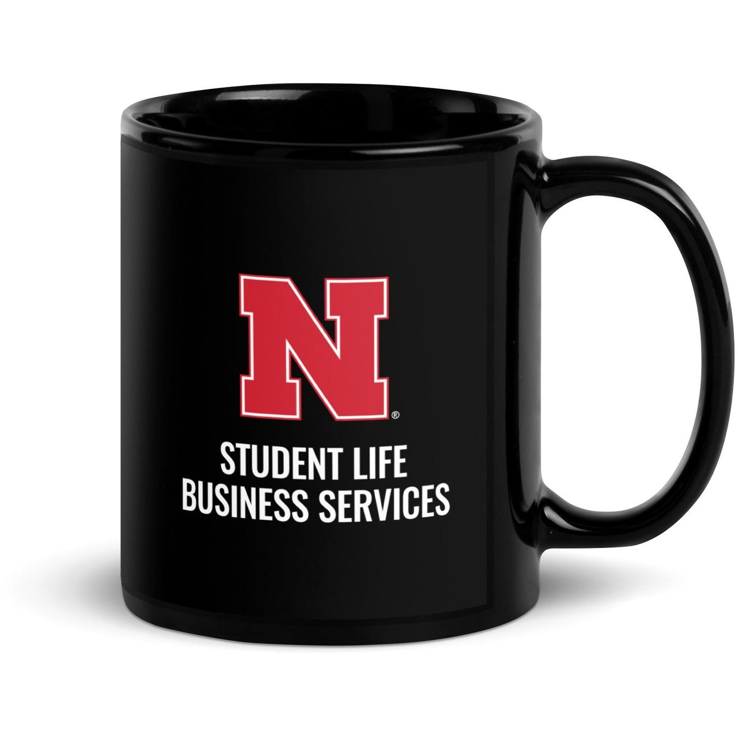 Business Services Black Glossy Mug