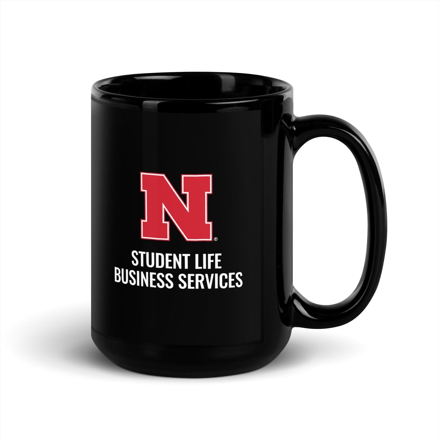 Business Services Black Glossy Mug