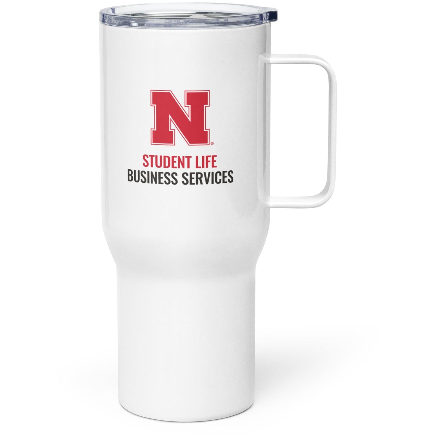 Business Services Travel mug with a handle