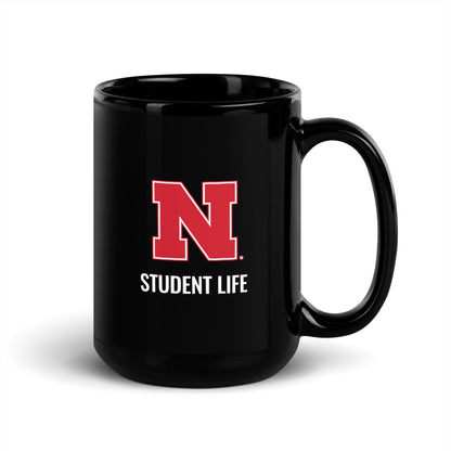 Student Life Black Glossy Mug